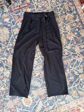 Size Medium H&M stretch belted black pants
